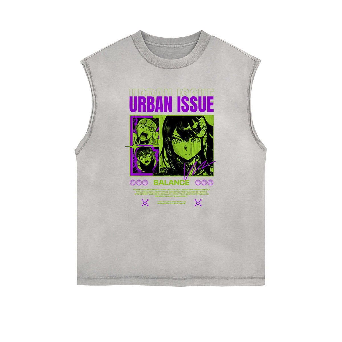 Y2K Anime Streetwear Graphic Tank Top-INNBLAC Fashion Apparel