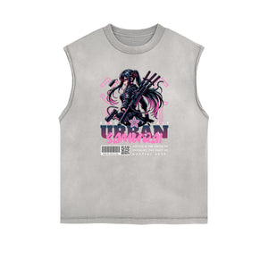 Y2K Anime Streetwear Graphic Tank Top-INNBLAC Fashion Apparel