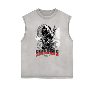 Y2K Anime Streetwear Graphic Tank Top-INNBLAC Fashion Apparel