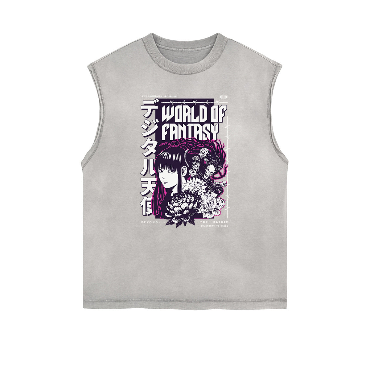 Y2K Anime Streetwear Graphic Tank Top-INNBLAC Fashion Apparel