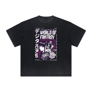 Distressed Y2K Anime Streetwear Graphic Tee-INNBLAC Fashion Apparel