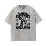 Gray Y2K Anime Streetwear Graphic Tee-INNBLAC Fashion Apparel