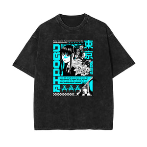 Black Y2K Anime Streetwear Graphic Tee-INNBLAC Fashion Apparel