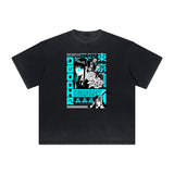 Distressed Y2K Anime Streetwear Graphic Tee-INNBLAC Fashion Apparel