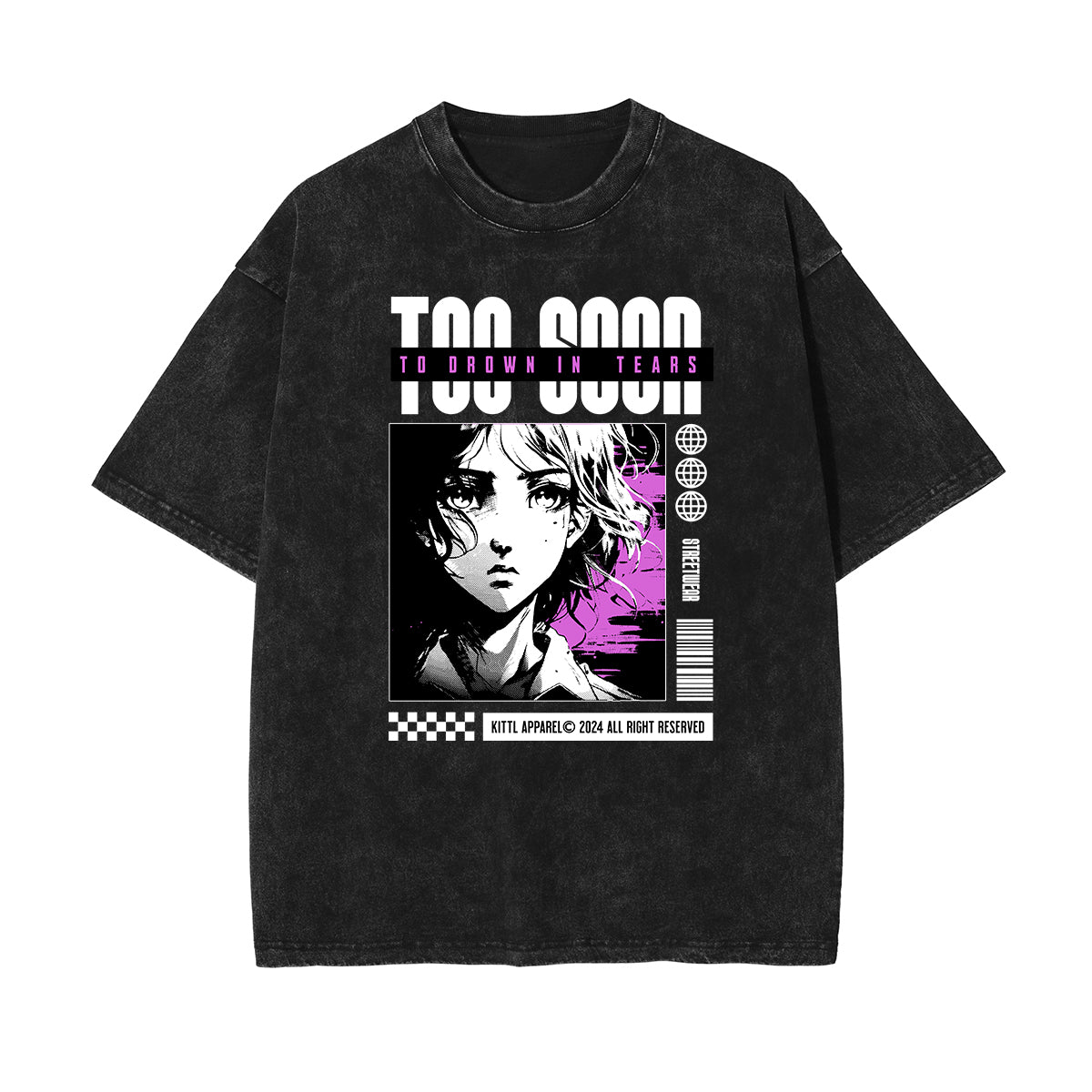 Black Y2K Anime Streetwear Graphic Tee-INNBLAC Fashion Apparel