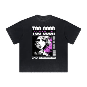 Distressed Y2K Anime Streetwear Graphic Tee-INNBLAC Fashion Apparel