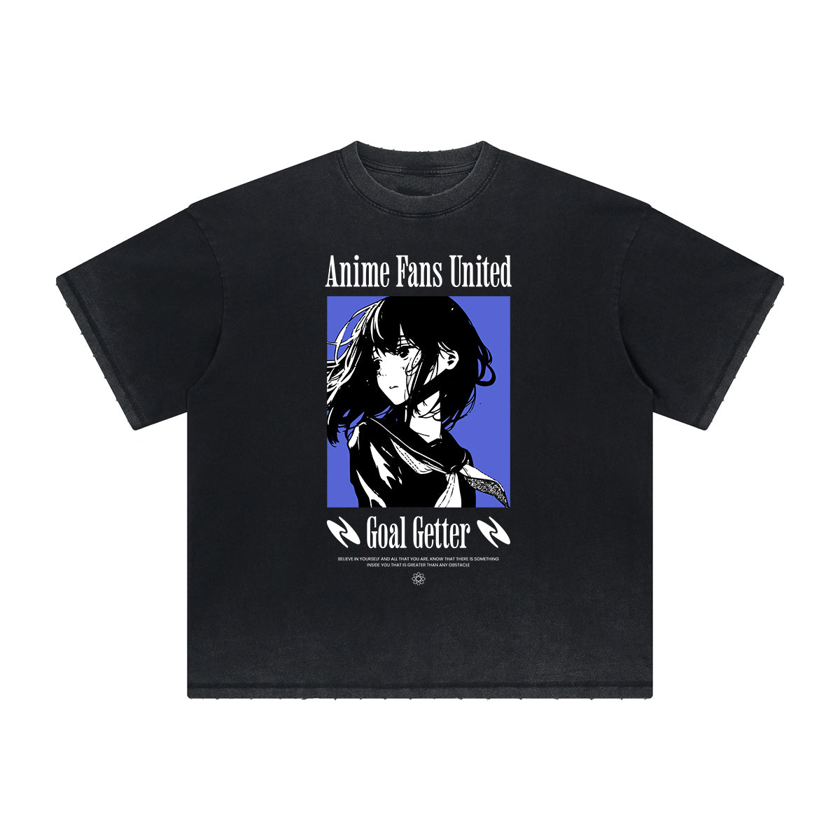 Distressed Y2K Anime Streetwear Graphic Tee-INNBLAC Fashion Apparel