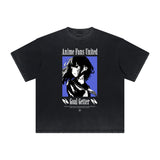 Distressed Y2K Anime Streetwear Graphic Tee-INNBLAC Fashion Apparel