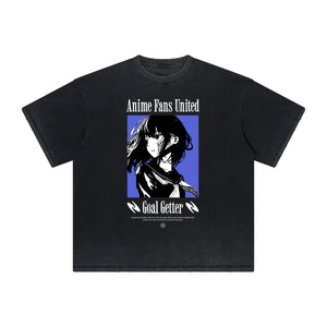 Distressed Y2K Anime Streetwear Graphic Tee-INNBLAC Fashion Apparel