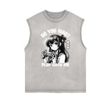 Y2K Anime Streetwear Graphic Tank Top-INNBLAC Fashion Apparel