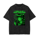 Black Y2K Anime Streetwear Graphic Tee-INNBLAC Fashion Apparel