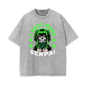 Gray Y2K Anime Streetwear Graphic Tee-INNBLAC Fashion Apparel