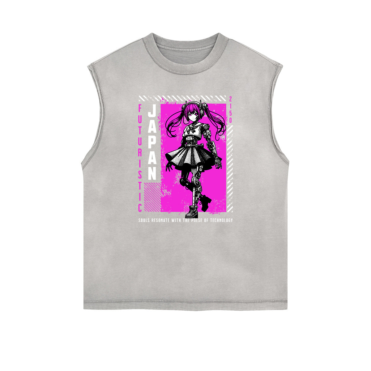 Y2K Anime Streetwear Graphic Tank Top-INNBLAC Fashion Apparel