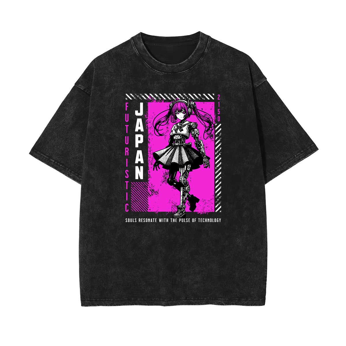 Black Y2K Anime Streetwear Graphic Tee-INNBLAC Fashion Apparel