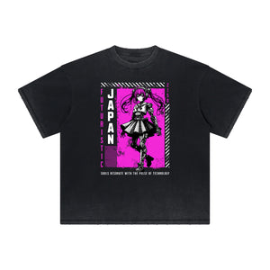 Distressed Y2K Anime Streetwear Graphic Tee-INNBLAC Fashion Apparel