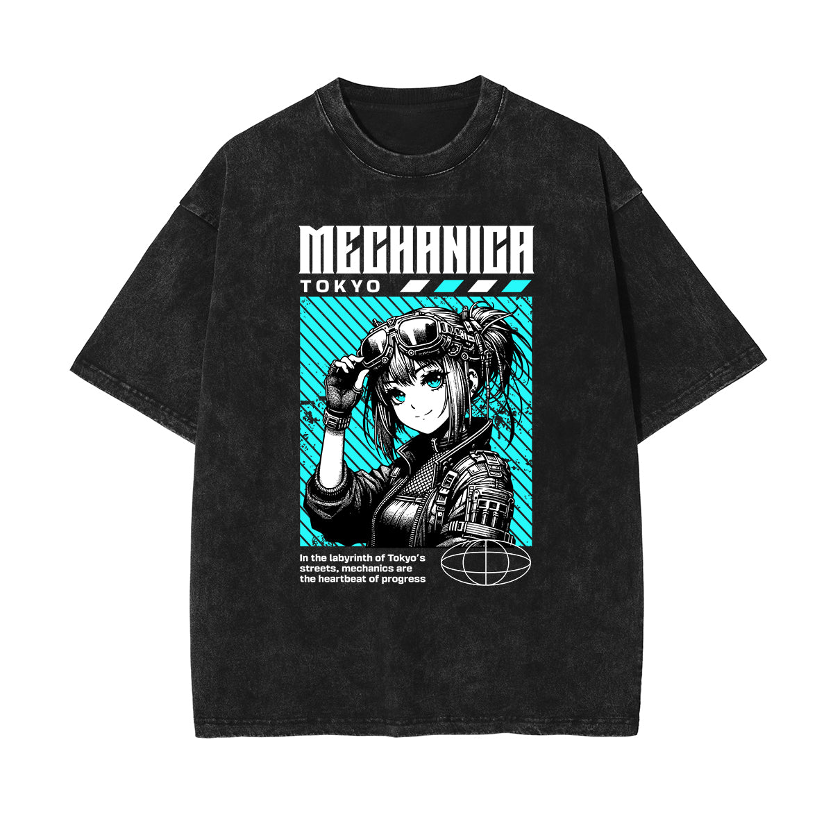 Black Y2K Anime Streetwear Graphic Tee-INNBLAC Fashion Apparel