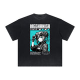 Distressed Y2K Anime Streetwear Graphic Tee-INNBLAC Fashion Apparel