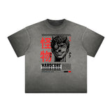 Distressed Y2K Anime Inspired Graphic Tee-INNBLAC Fashion Apparel