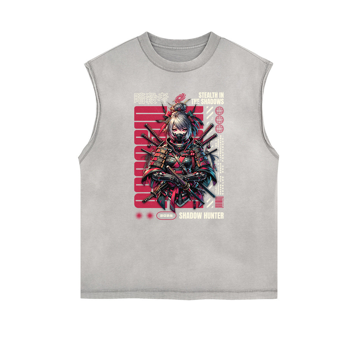 Sleeveless Manga Style Graphic Tee-INNBLAC Fashion Apparel