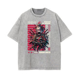 Washed Faded Anime Character Print Tee-INNBLAC Fashion Apparel