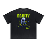 Distressed Y2K Manga Style Graphic Tee-INNBLAC Fashion Apparel