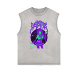 Sleeveless Manga Style Graphic Tee-INNBLAC Fashion Apparel