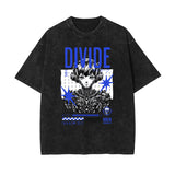 Stone Wash Manga Style Graphic Tee-INNBLAC Fashion Apparel