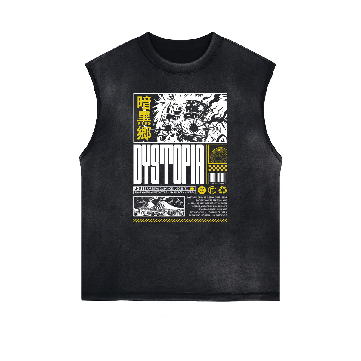 Anime Character Print Tank Top-INNBLAC Fashion Apparel