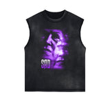 Face Blurred Design Graphic Tank Top-INNBLAC Fashion Apparel