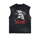 Face Blurred Design Graphic Tank Top-INNBLAC Fashion Apparel