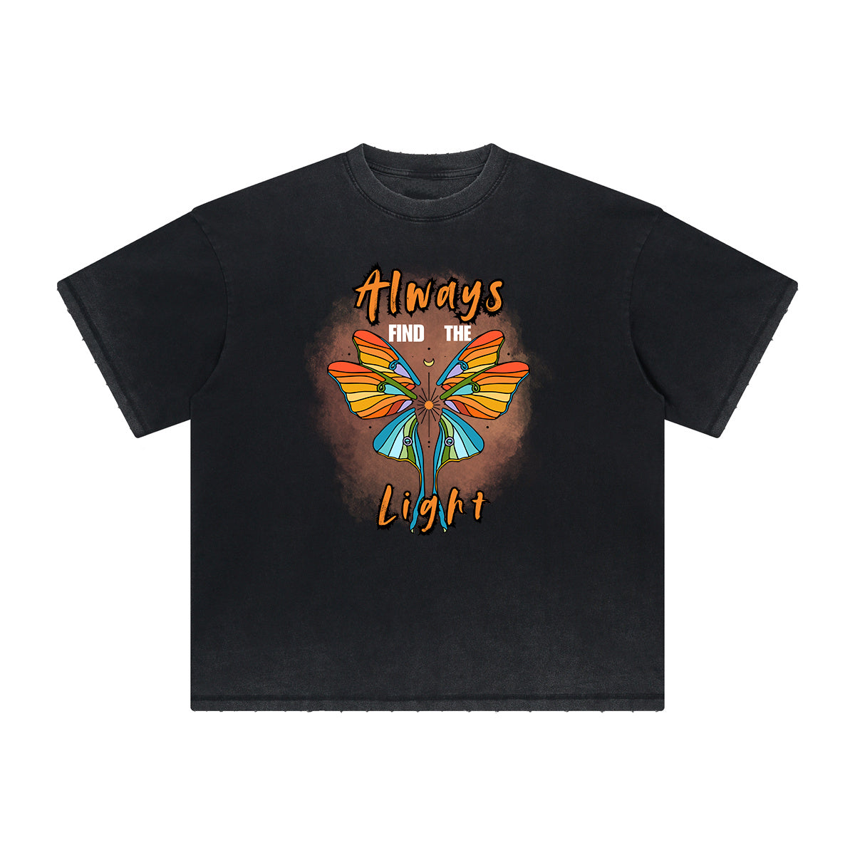 Distressed Butterfly Graphic T Shirt-INNBLAC Fashion Apparel