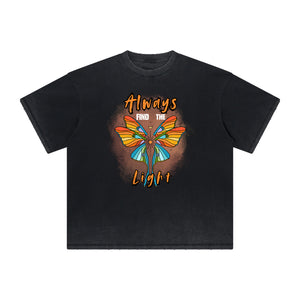 Distressed Butterfly Graphic T Shirt-INNBLAC Fashion Apparel