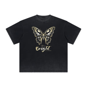 Distressed Butterfly Graphic T Shirt-INNBLAC Fashion Apparel