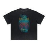 Distressed Butterfly Graphic T Shirt-INNBLAC Fashion Apparel