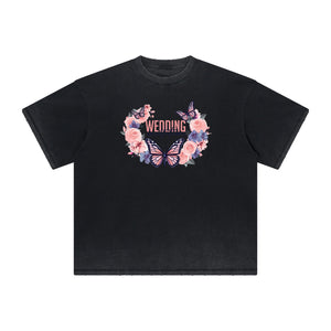 Distressed Butterfly Graphic T Shirt-INNBLAC Fashion Apparel