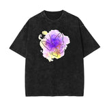 Stone Wash Butterfly Pattern Tee-INNBLAC Fashion Apparel