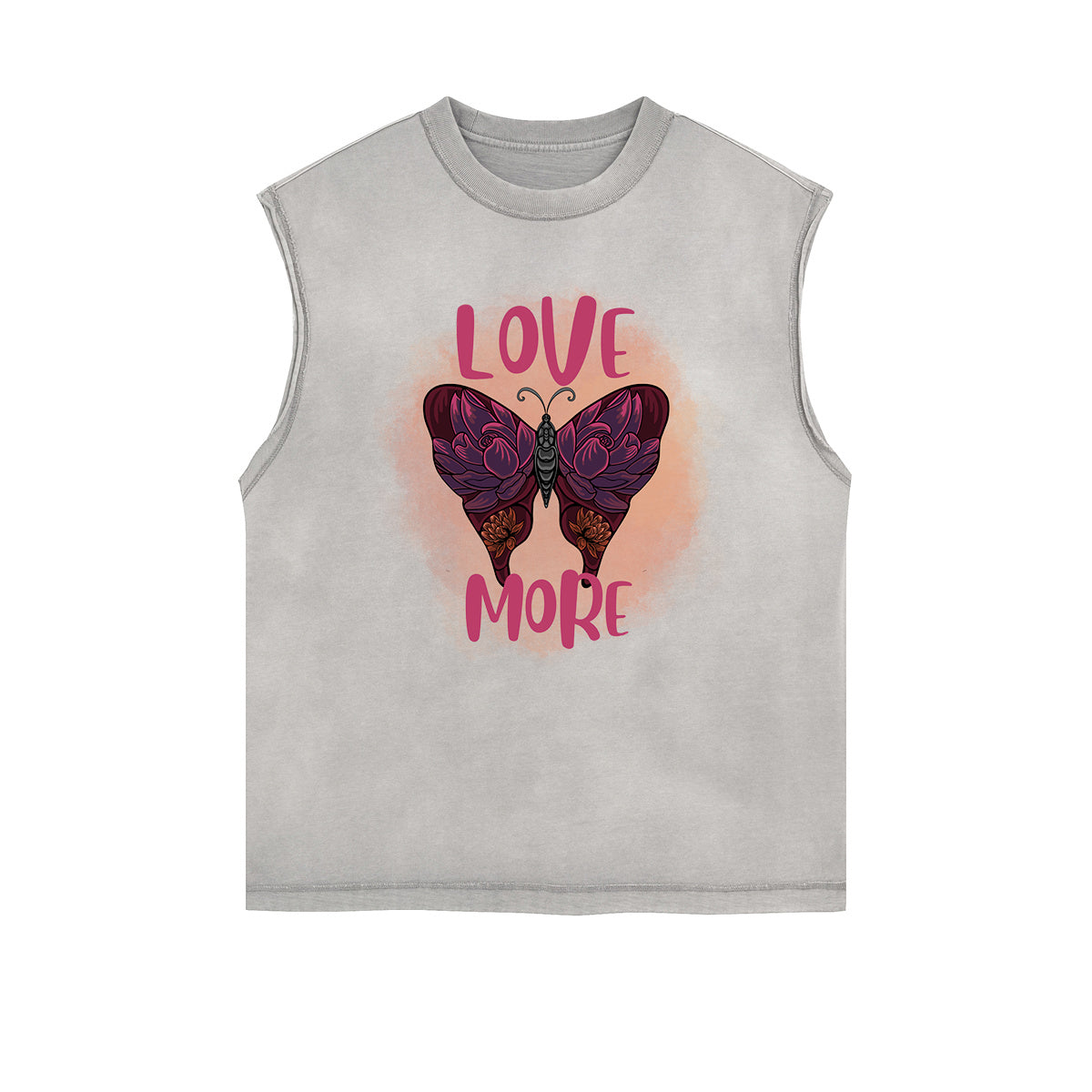 Faded Butterfly Pattern Tank Top-INNBLAC Fashion Apparel