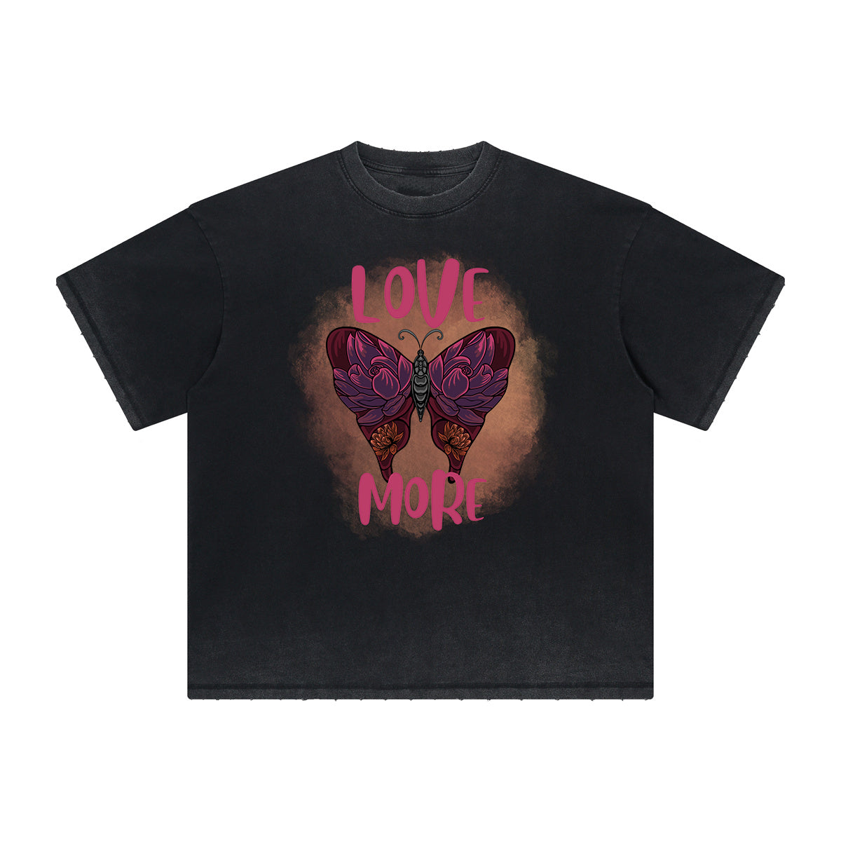 Distressed Butterfly Graphic T Shirt-INNBLAC Fashion Apparel