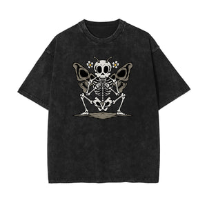 Crew Neck Butterfly Graphic Tee-INNBLAC Fashion Apparel