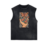 Frayed Edge Butterfly Graphic Tank Top-INNBLAC Fashion Apparel