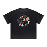 Heavyweight Butterfly Graphic T Shirt-INNBLAC Fashion Apparel