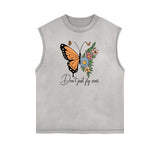 Sleeveless Faded Butterfly Pattern Tee-INNBLAC Fashion Apparel