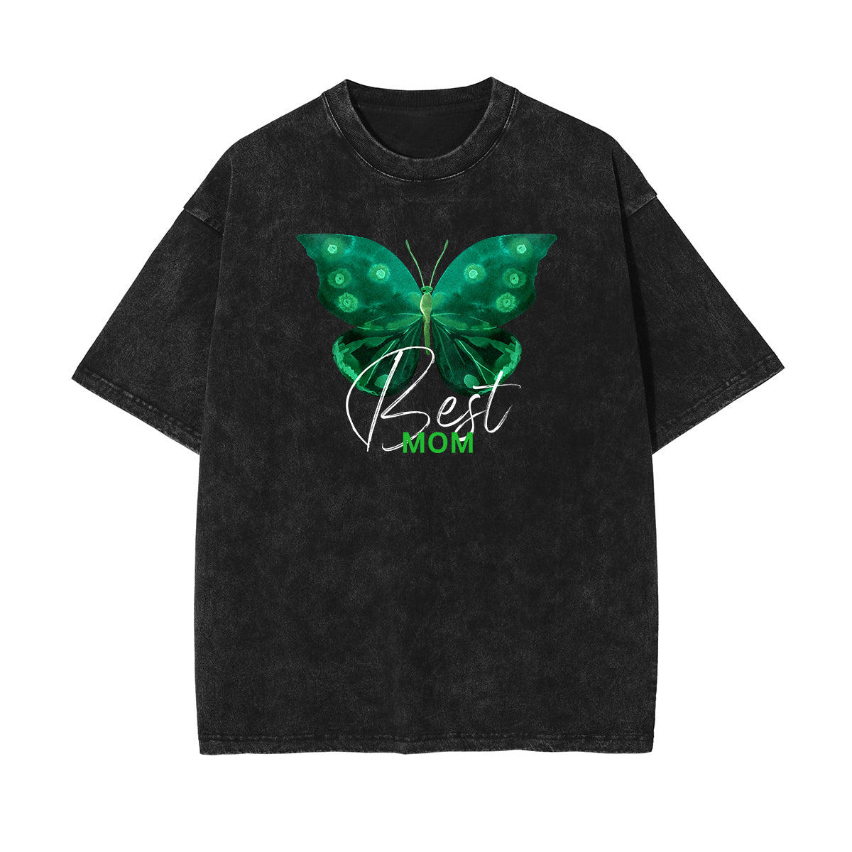 Crew Neck Butterfly Graphic Tee-INNBLAC Fashion Apparel