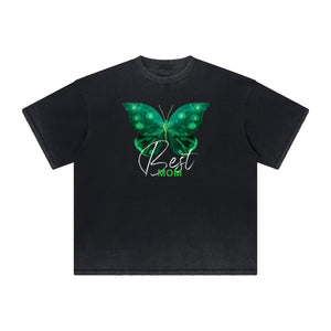 Heavyweight Butterfly Graphic T Shirt-INNBLAC Fashion Apparel