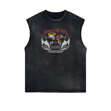 Sleeveless Street Style Angel Graphic Tee-INNBLAC Fashion Apparel