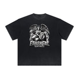 Heavyweight Celestial & Angel Pattern Tee-INNBLAC Fashion Apparel