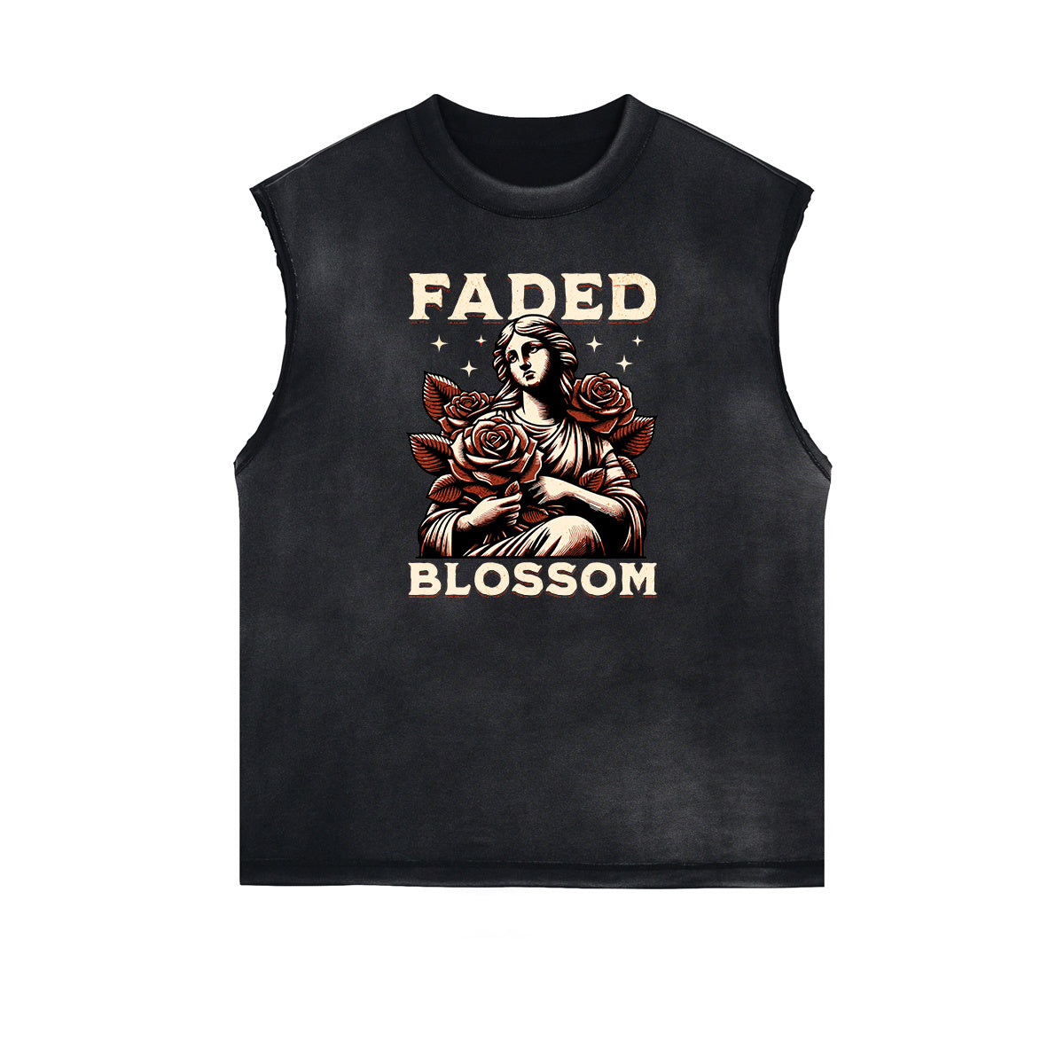 Sleeveless Celestial & Angel Pattern Tee-INNBLAC Fashion Apparel