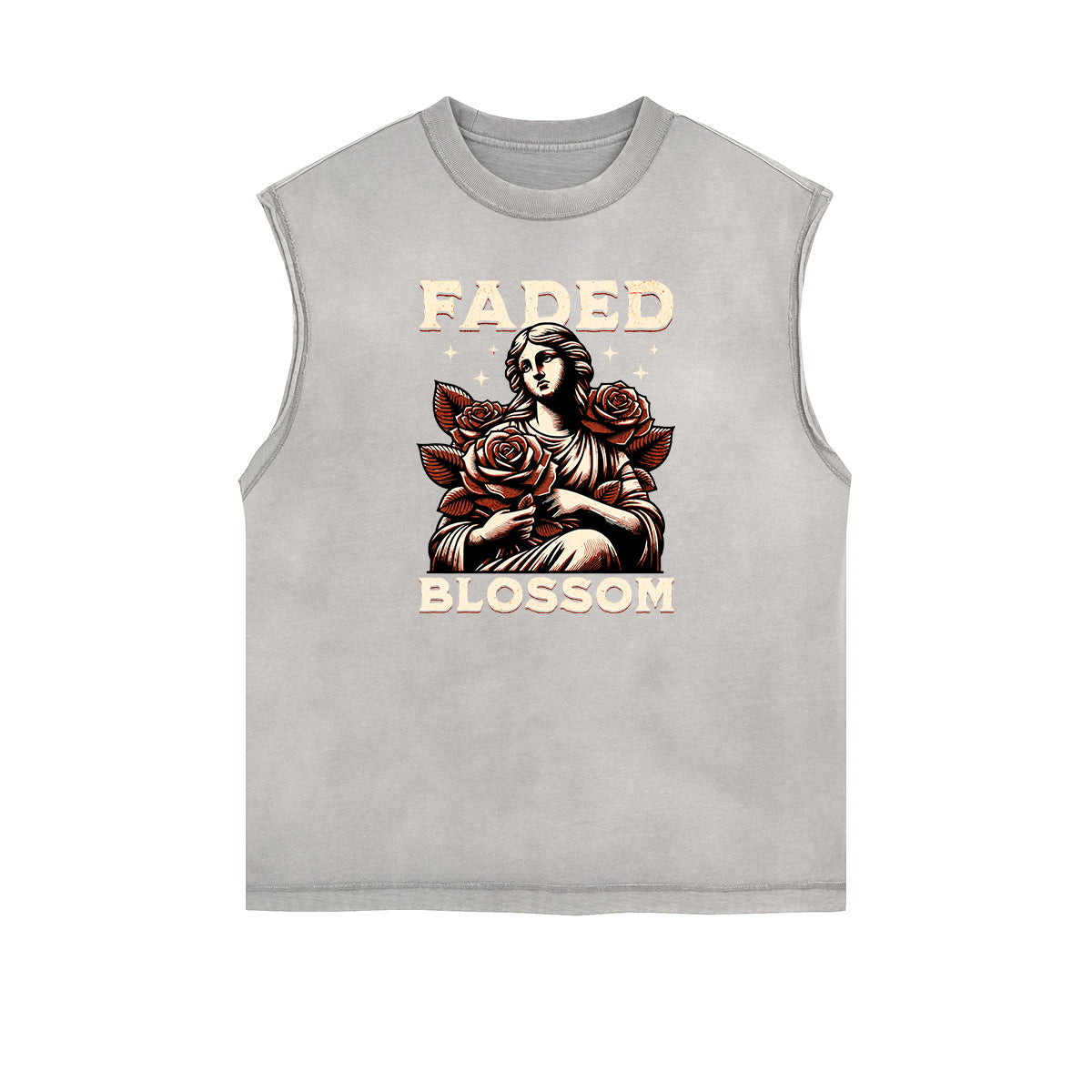 Frayed Edge Celestial & Angel Graphic Tank-INNBLAC Fashion Apparel