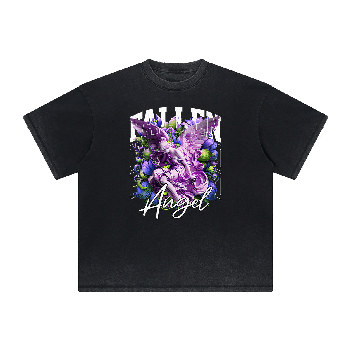 Heavyweight Celestial & Angel Pattern Tee-INNBLAC Fashion Apparel