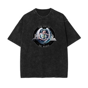 Washed Celestial & Angel Graphic Tee-INNBLAC Fashion Apparel